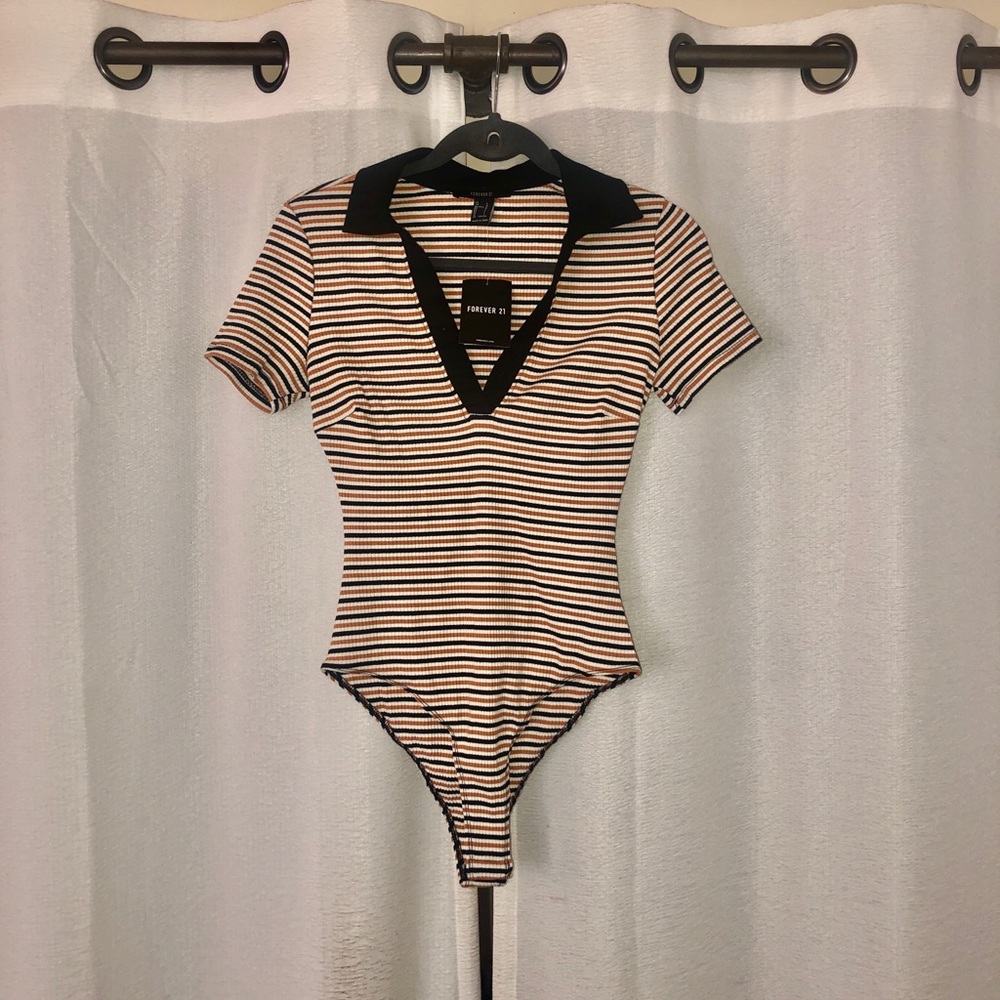 🏷 Forever 21 Striped Bodysuit